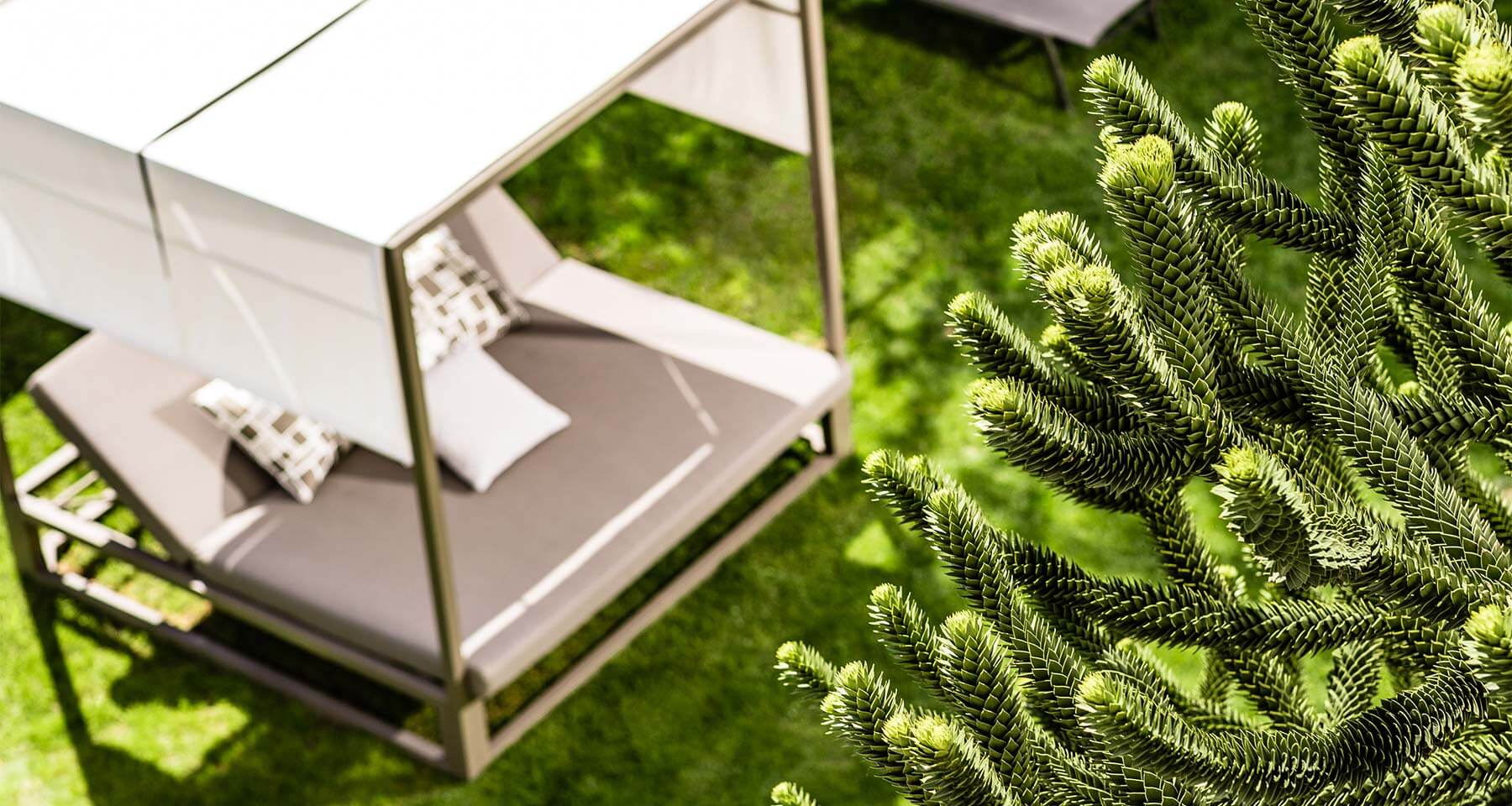 Impressioni - Il mio tempo - Vista sui lettini nel giardino - Matill