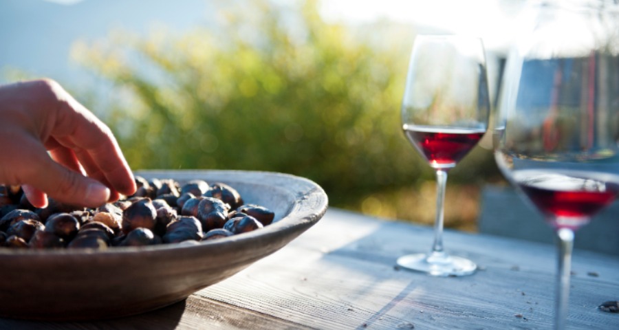 Godere il vino in autunno